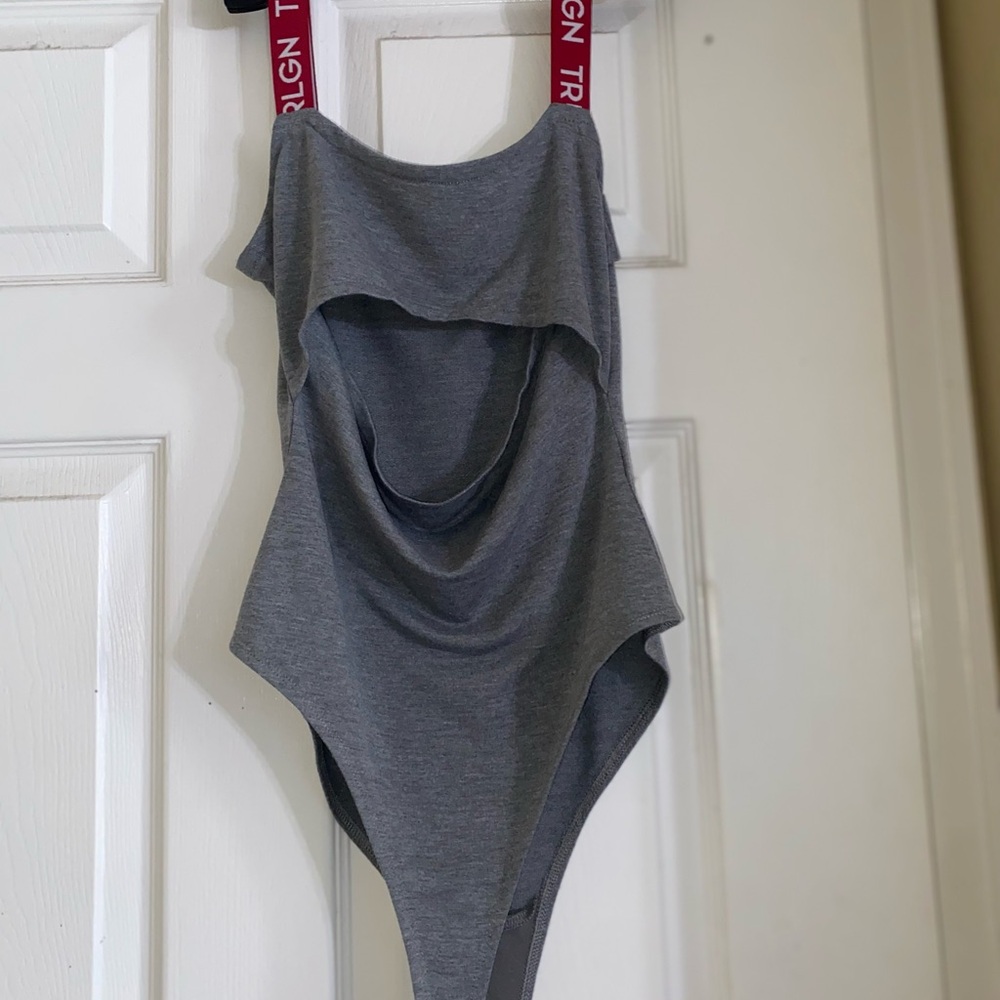 True Religion Charcoal Bodysuit